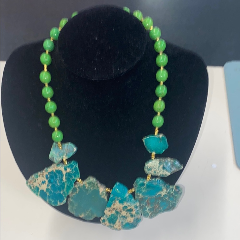 NEW Studio BARSE Stone Necklace Jade Magnesite